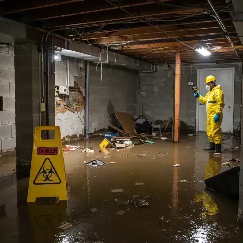 Flooded Basement Electrical Hazard in Bowling Green, MO Property